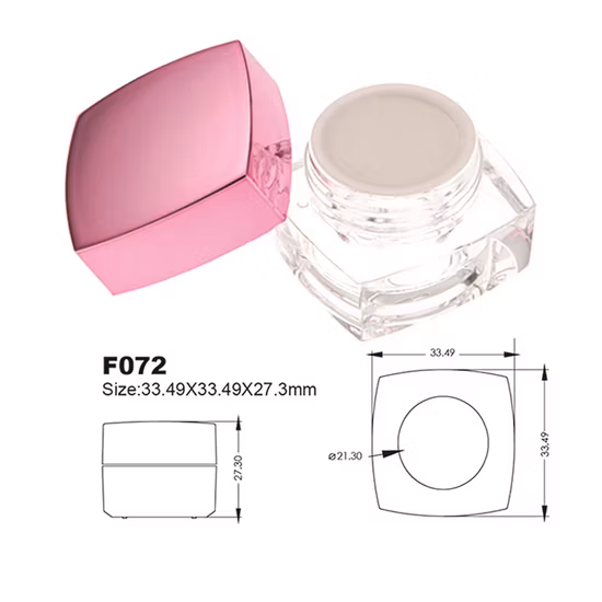 Garrafa acrílica personalizada cilindro quadrado de luxo conjunto de cosméticos recipiente de embalagem com tamanho de 30ml, 50ml, 100ml, 15g, 30g, 50g
