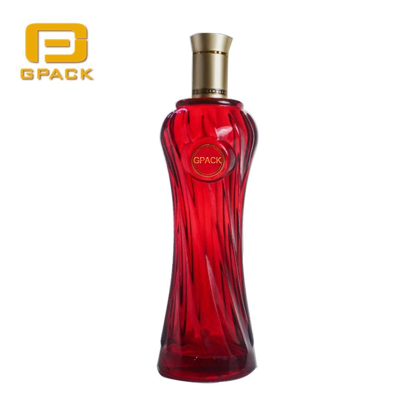 Empty Super Luxury Vodka Glass Bottle High End Bend Curved Twist Whisky Gin Rum Spirit Alcohol Juice Liquor Bottle 500ml 750ml Vodka Whisky Glass Bottle